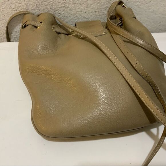 Jimmy Choo [Authentic] Ryad Sandy Brown Leather Flip Lock Crossbody Bag - Picture 5 of 16